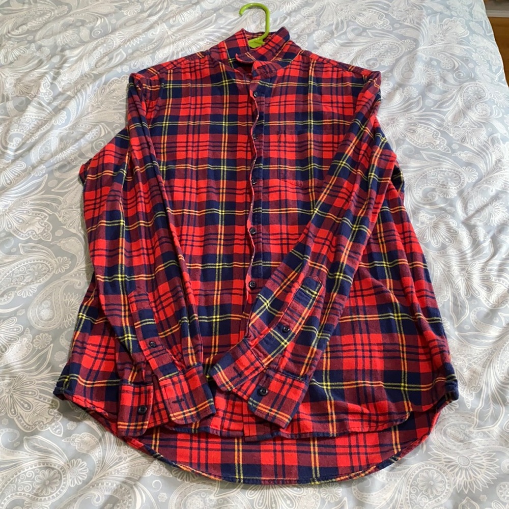 Old Navy Long Sleeve Button Down Flannel Shirt
